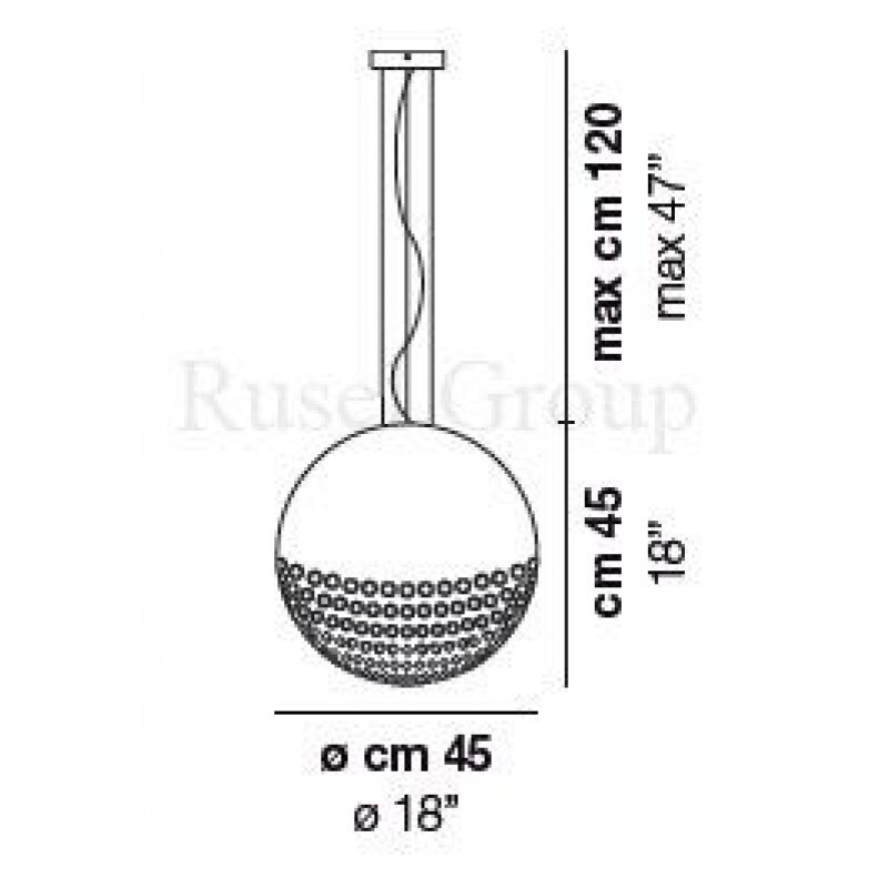 Подвесной светильник Vistosi BOLLE SP 45