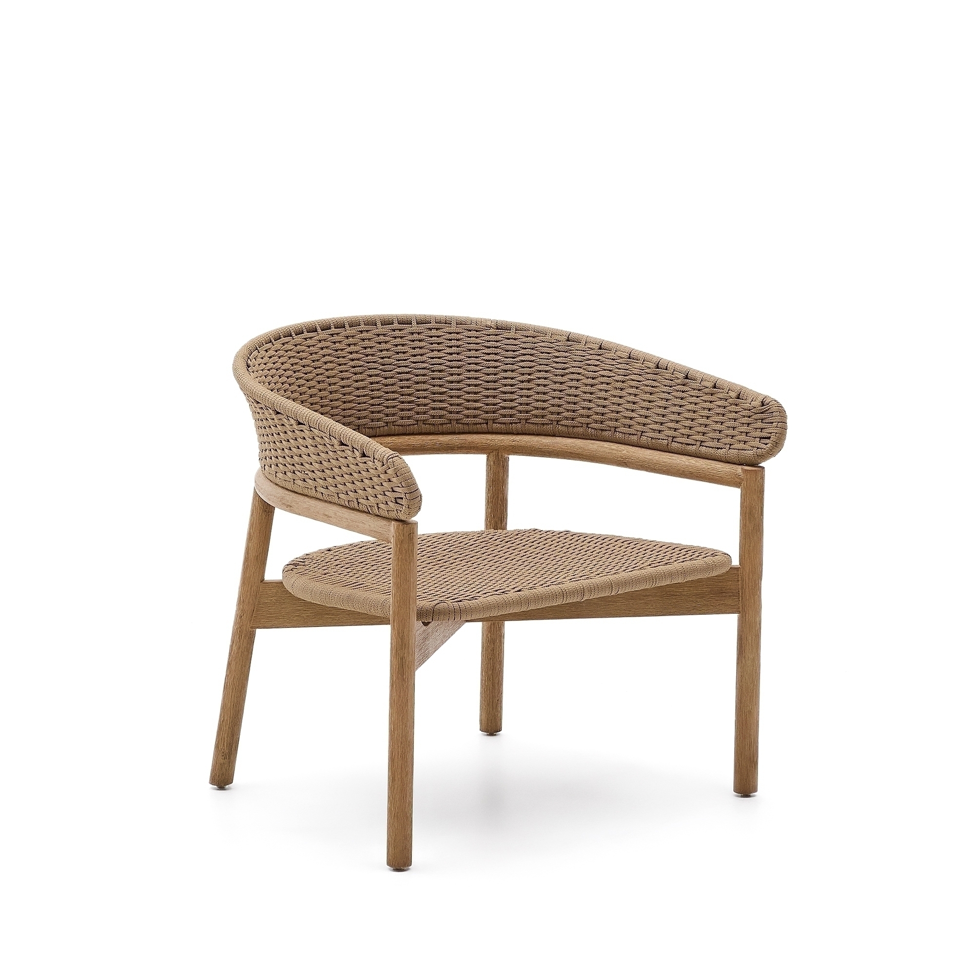 Кресло Arinella из акации с натуральной отделкой и бежевой веревкой La Forma (ex Julia Grup)