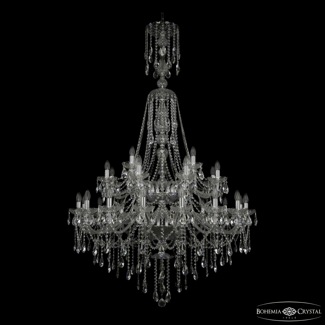 Люстра хрустальная 1415/16+8+4/400/XL-185/2d Ni