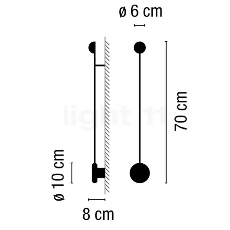 НАСТЕННЫЙ СВЕТИЛЬНИК VIBIA Pin 1692