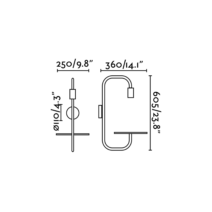 Бра Guest черный Faro