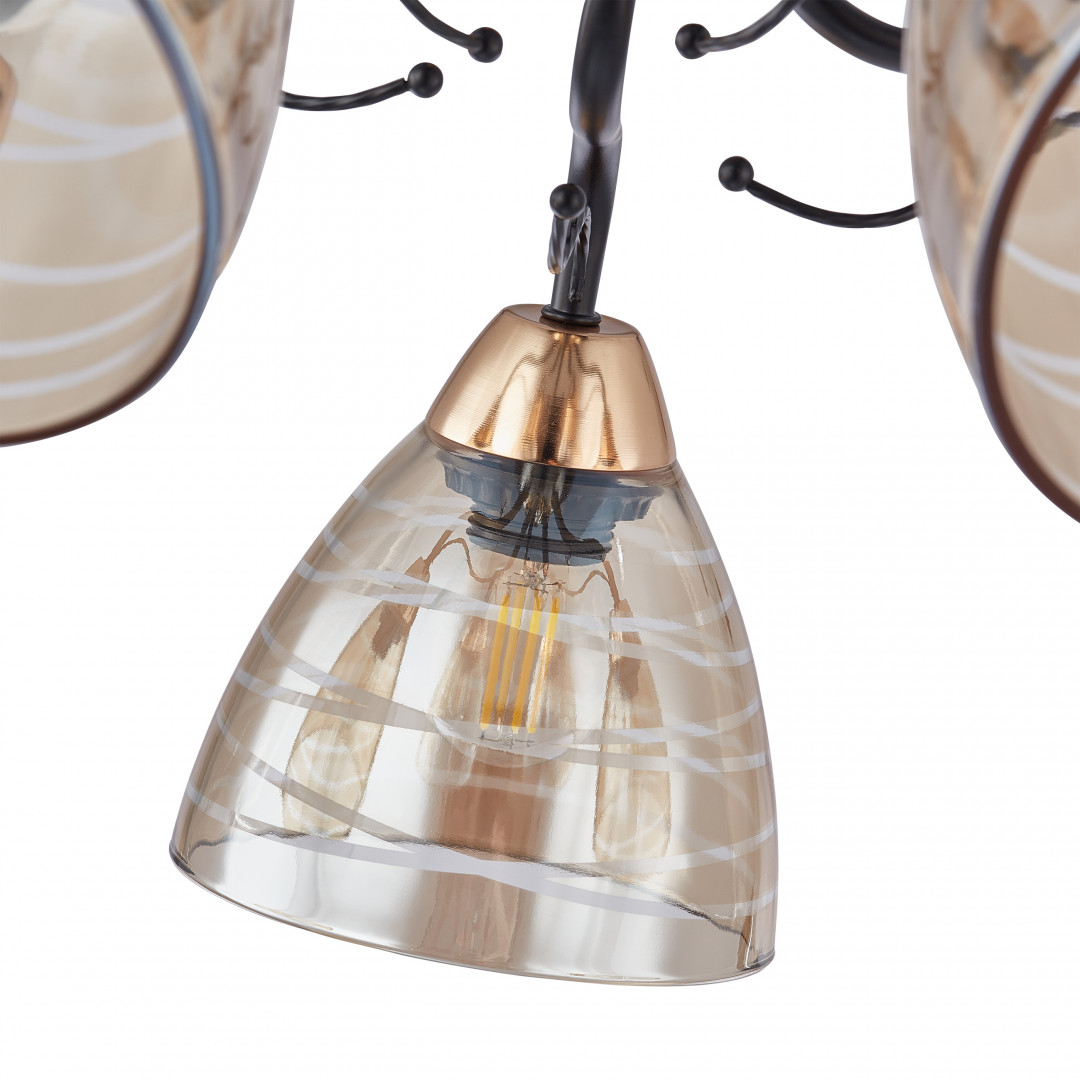 Люстра потолочная с плафонами 331234/8 BK+FGD Arte Milano