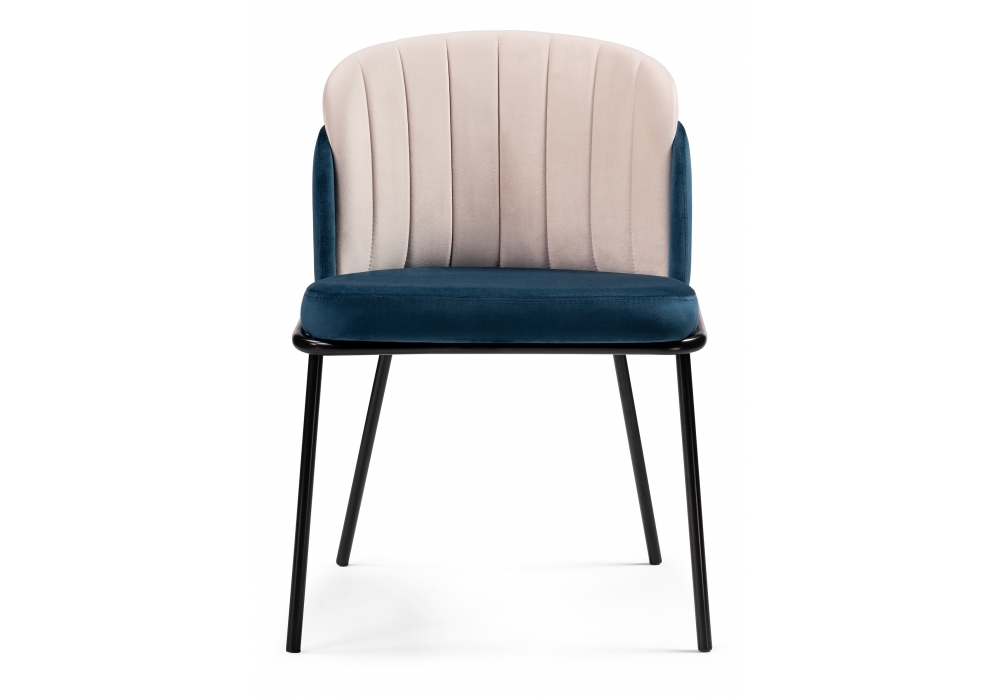 Стул Woodville Сиолим морской / кремовый / черный глянец 494470