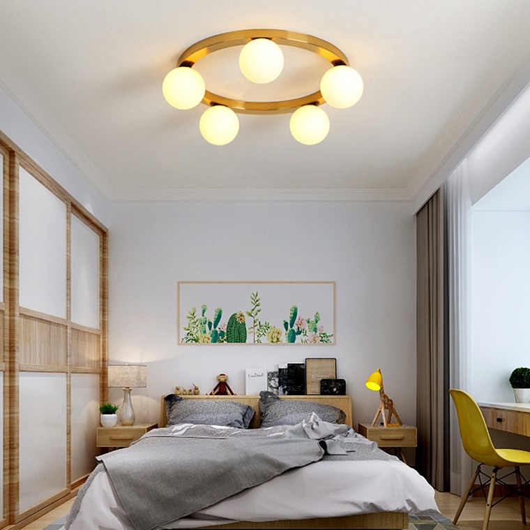 Потолочный светильник WREATH 8 D77 Золото, Матовый by ImperiumLoft