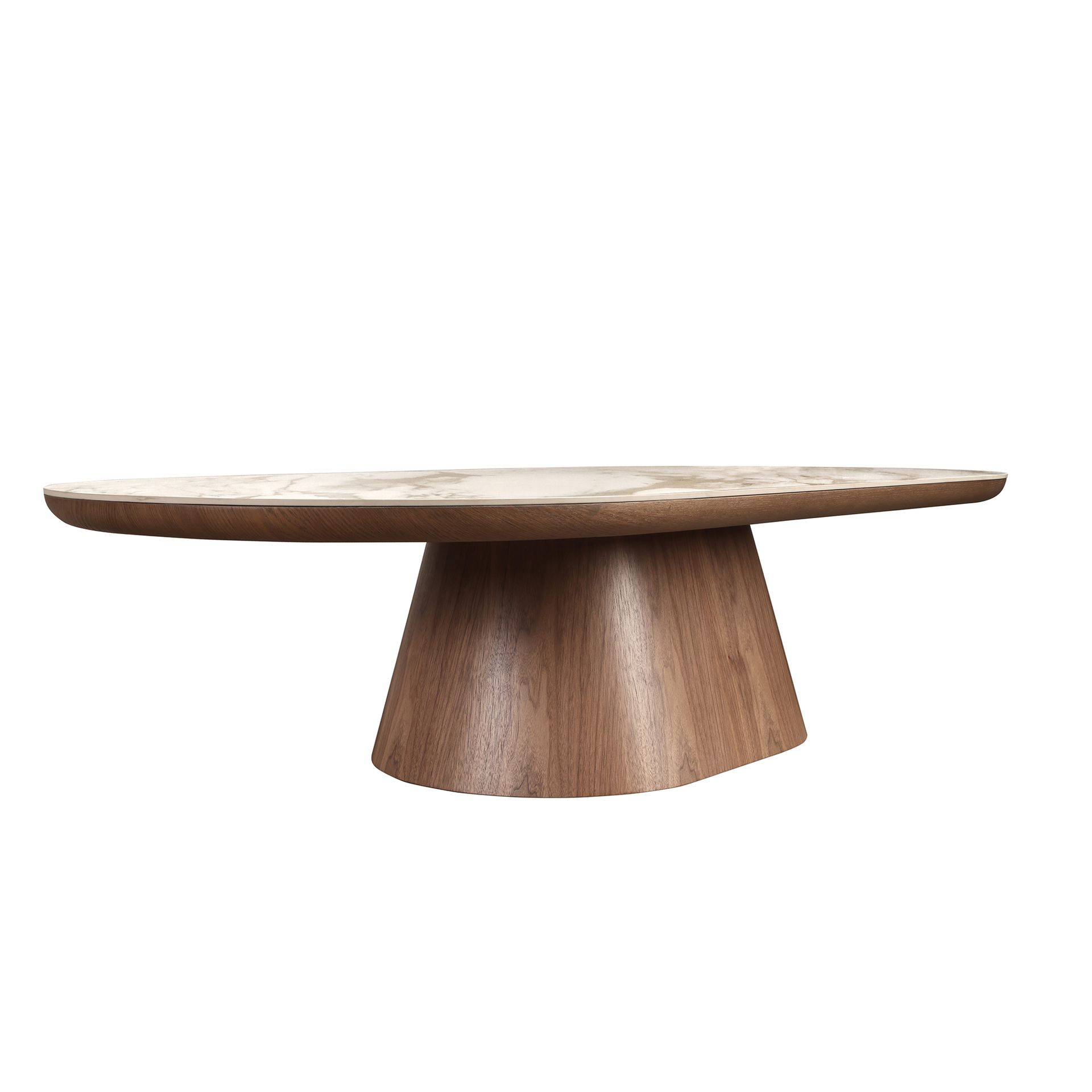 Журнальный стол 2160 из керамики в мраморной отделке и ореха Angel Cerda