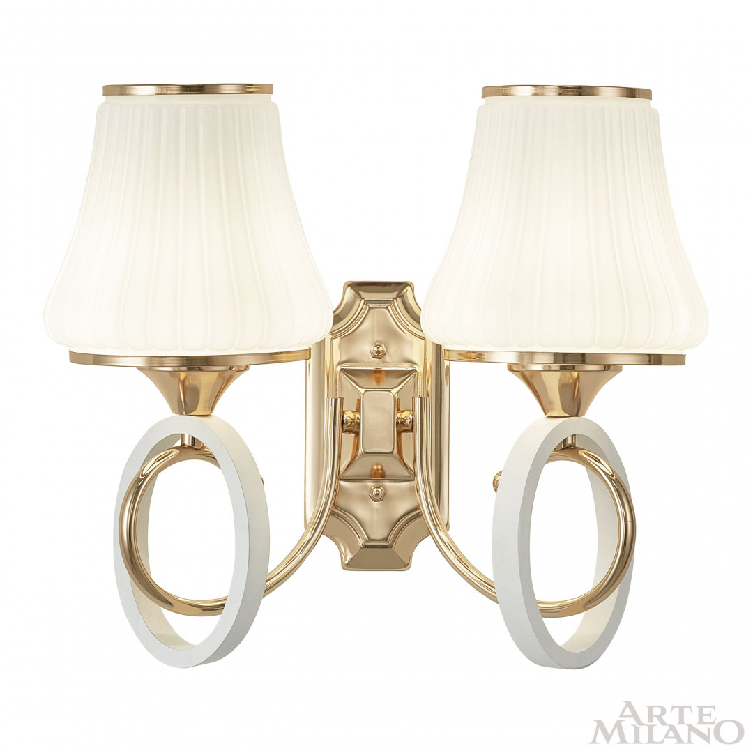 Бра с плафонами 302387/2W Wh/Gd Arte Milano