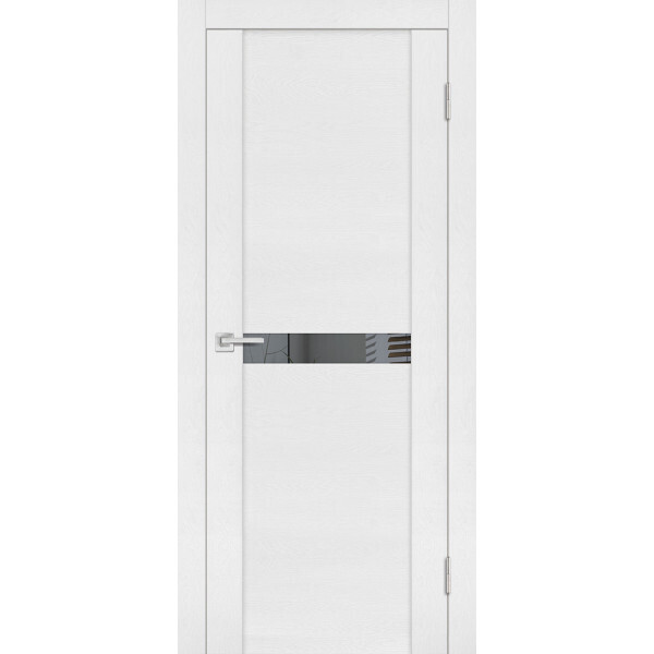 Межкомнатная дверь Graf PST-3 Зеркало тонированное белый ясень (1900 х 600)