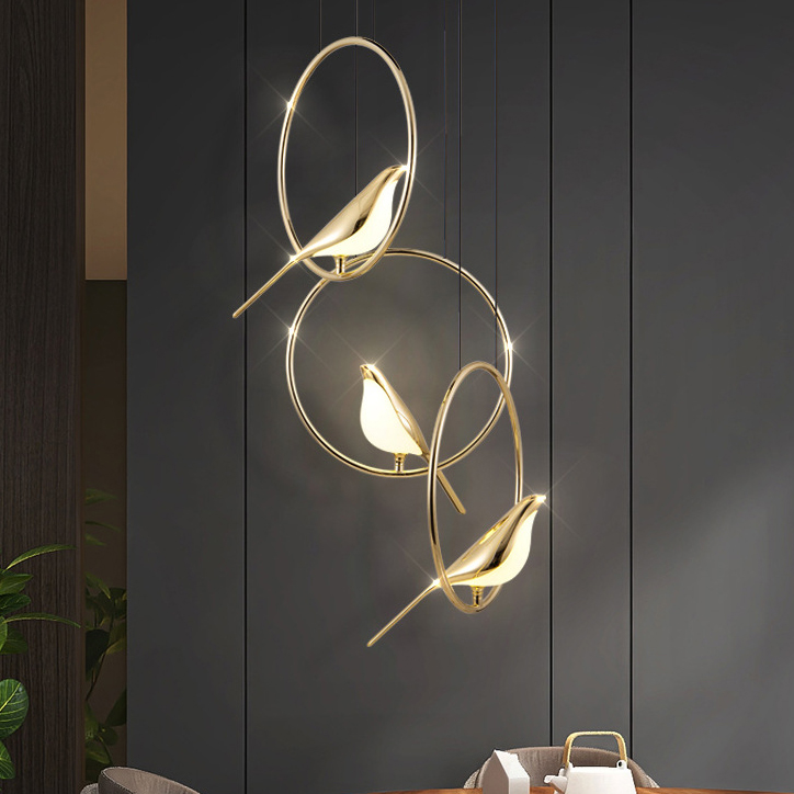 Подвесной светильник NOMI 4 gold black 3000К by ImperiumLoft