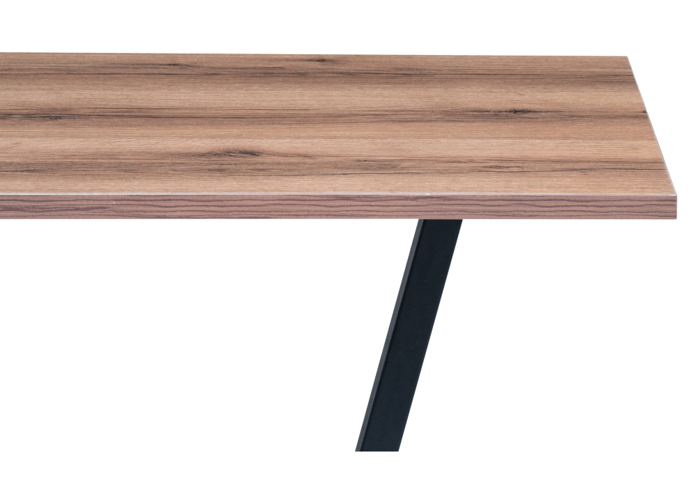 Стол деревянный Woodville Мичиган Лофт 110х70х74 25 мм дуб делано темный / черный матовый 515299