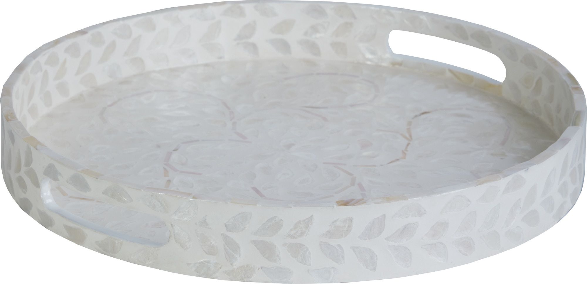 Поднос декоративный с отделкой раковинами устриц Glasar 67-026/2