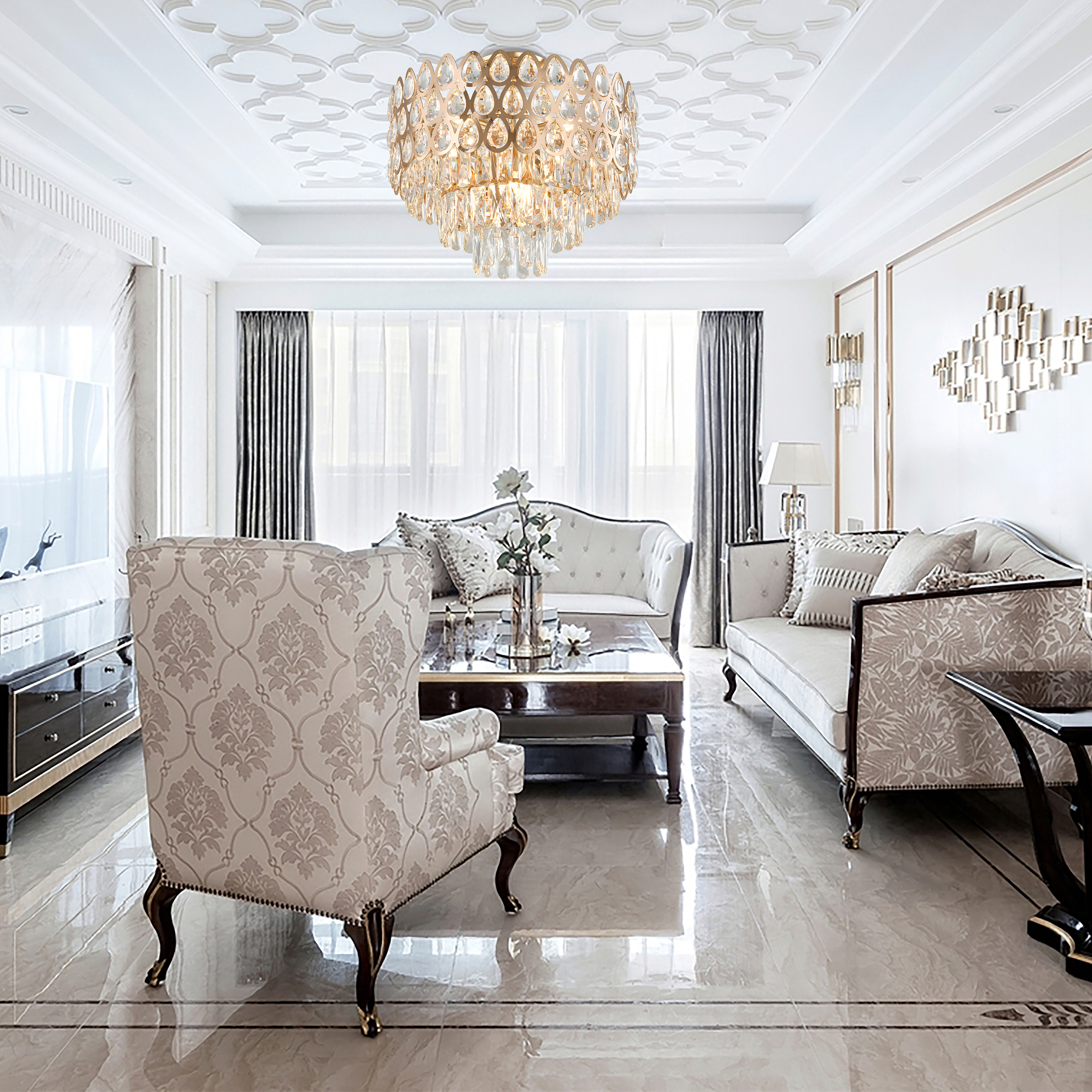 Люстра 372019/7/50/460 GD Arte Milano