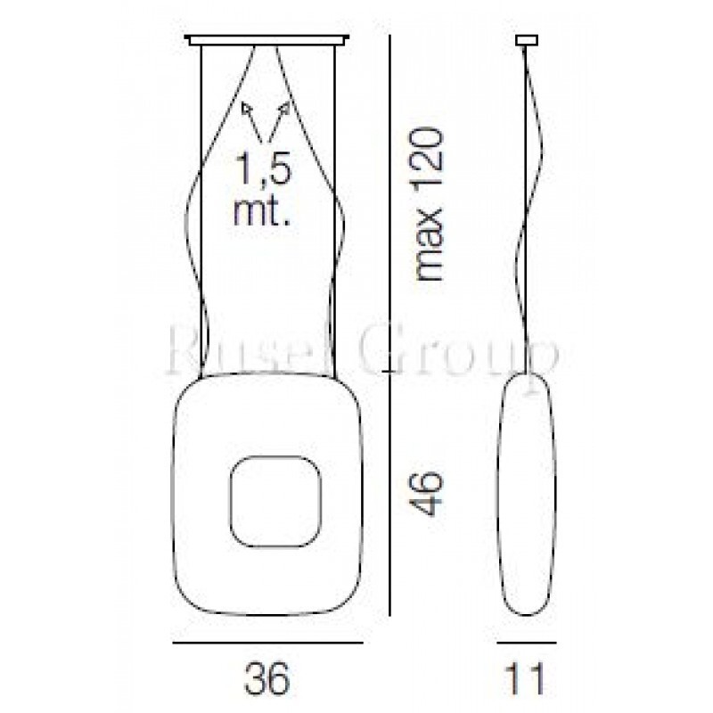 Подвесной светильник Vistosi DOS SP Q