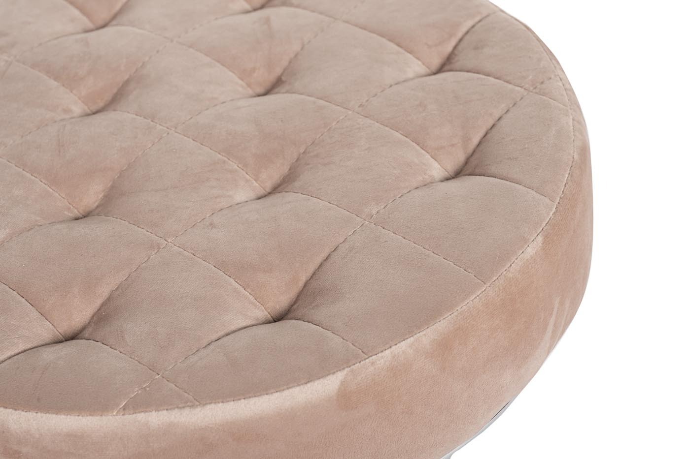 Пуф велюровый круглый розовый/хром Garda Decor GY-BEN8172-PK