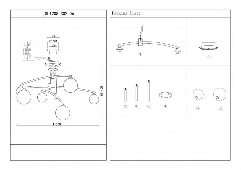 Люстра на штанге ST Luce SL1208.302.06