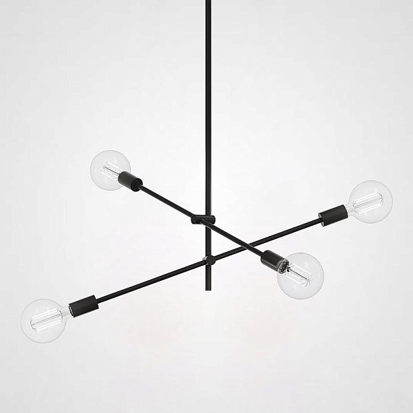 Люстра LF Studio Cliff Pendant 4 Black by ImperiumLoft