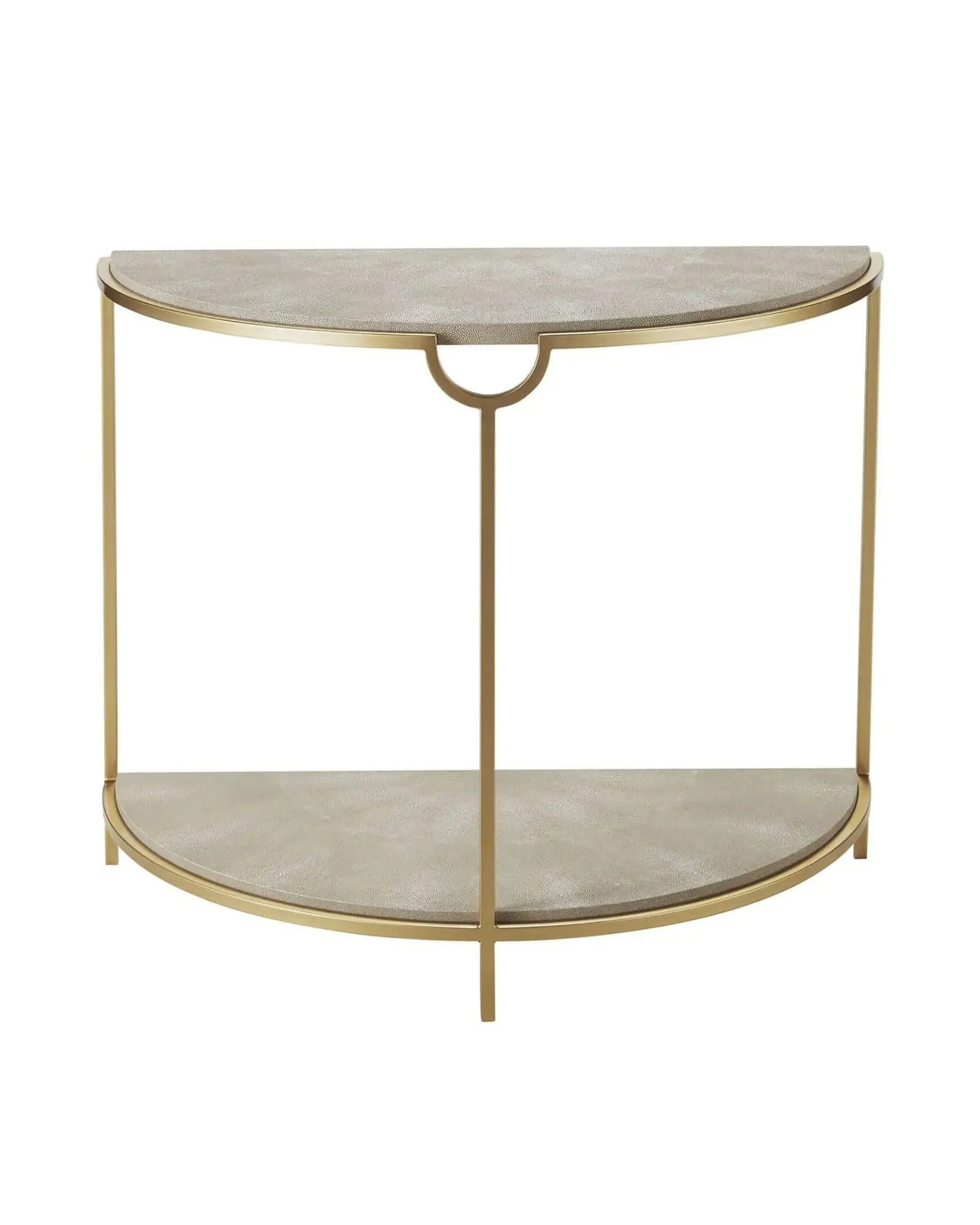 Бежевая полукруглая консоль Мэгги Louvre Home LHFCT395TS/DPO taupe