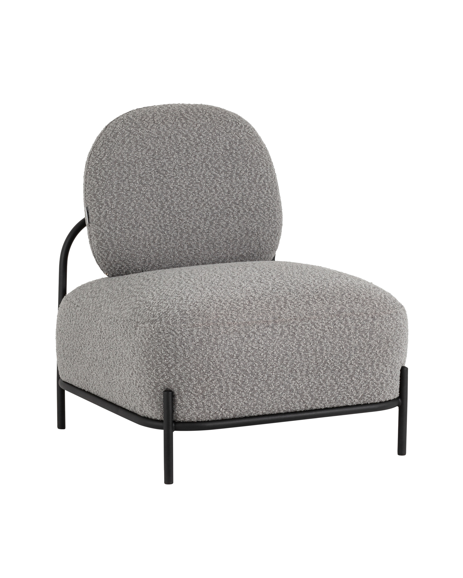 Кресло Стоун ткань букле серый Stool Group