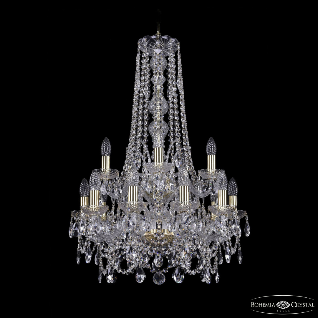 Люстра хрустальная 1411/10+5/195/h-83/2d G