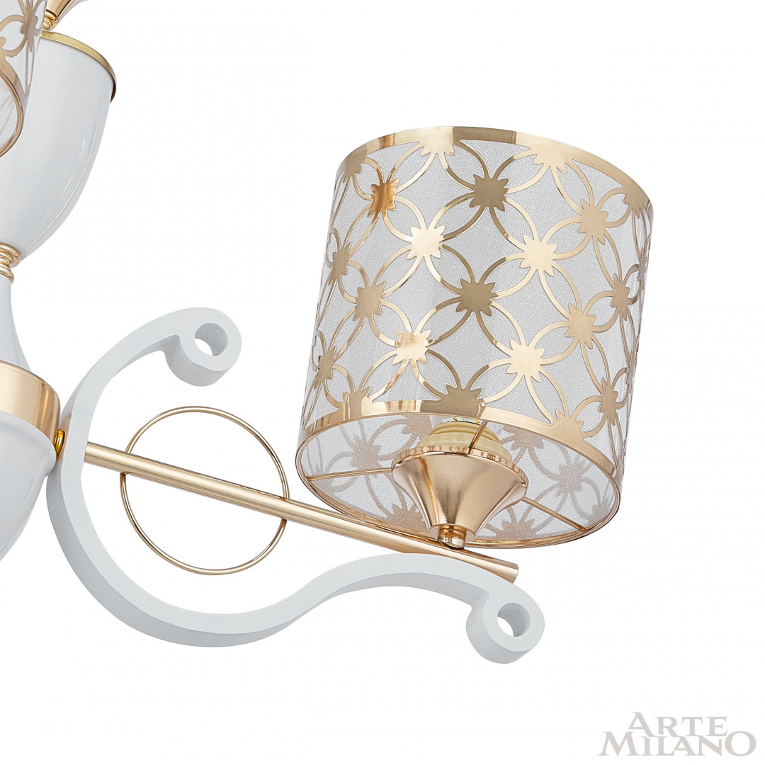 Люстра подвесная с плафонами 303097/3 Wh/Gd Arte Milano