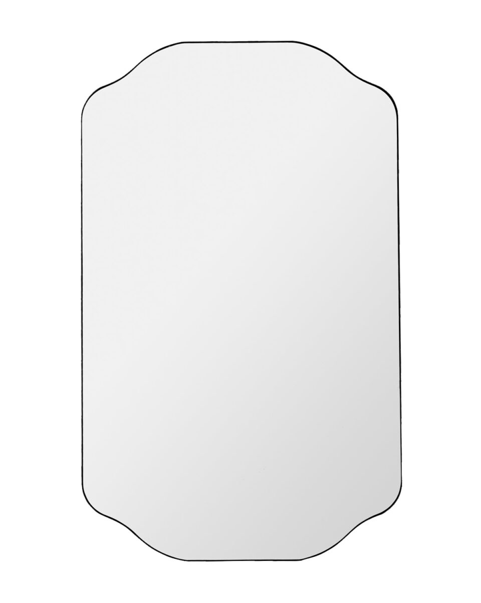 Настенное зеркало Элтон в черной раме Louvre Home DWM100824PND