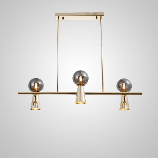 Потолочный светильник ABELINA LONG L10 Gold Amber by ImperiumLoft