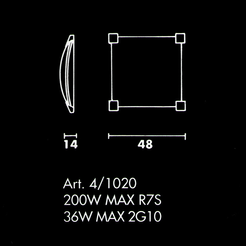 Настенный/Потолочный светильник Sothis 4/1020-9-93