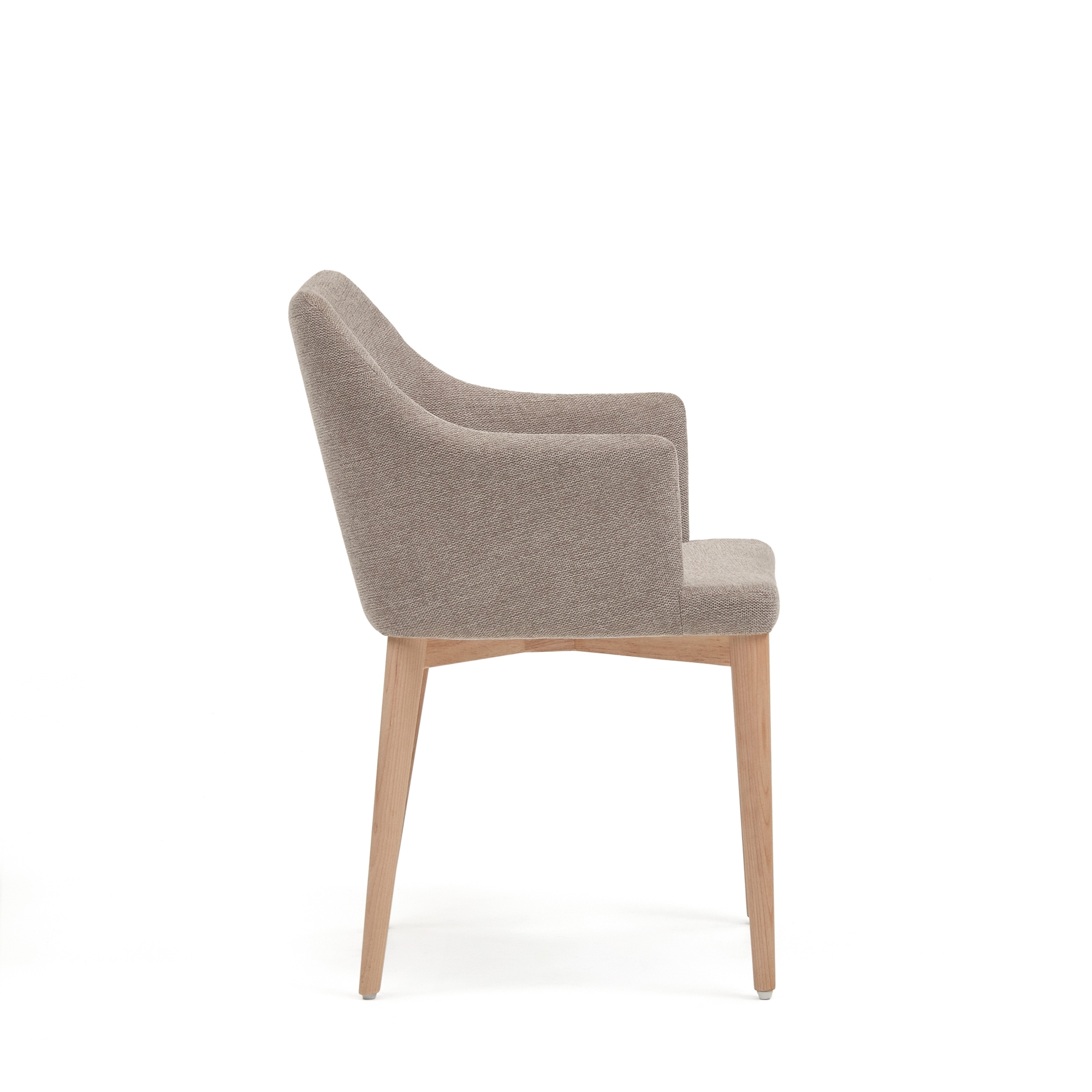 Стул Croft из коричневой синели с ножками из массива ясеня La Forma (ex Julia Grup)