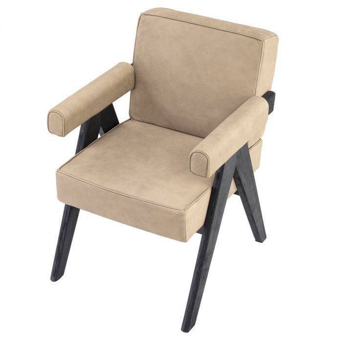 Обеденный стул Eichholtz Matteus black oak beige nubuck 114840