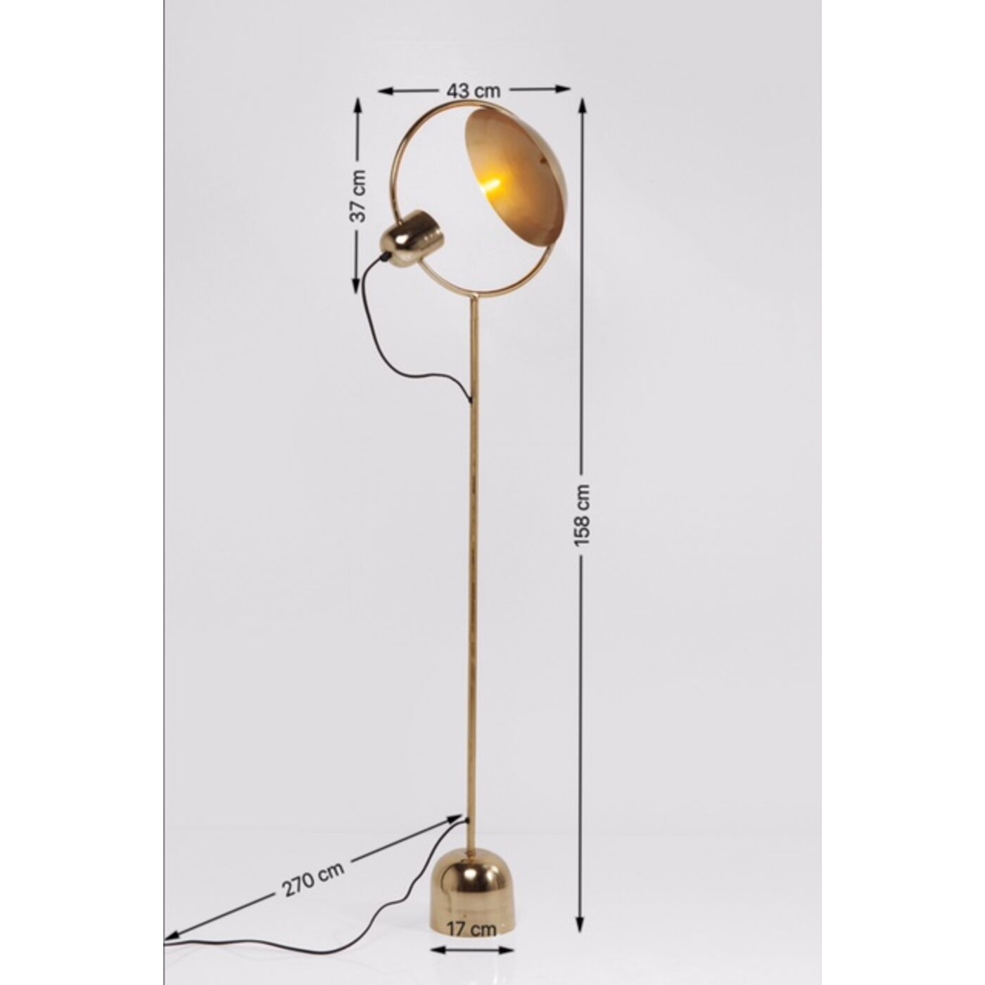 Светильник напольный Reflector Brass KARE 61440