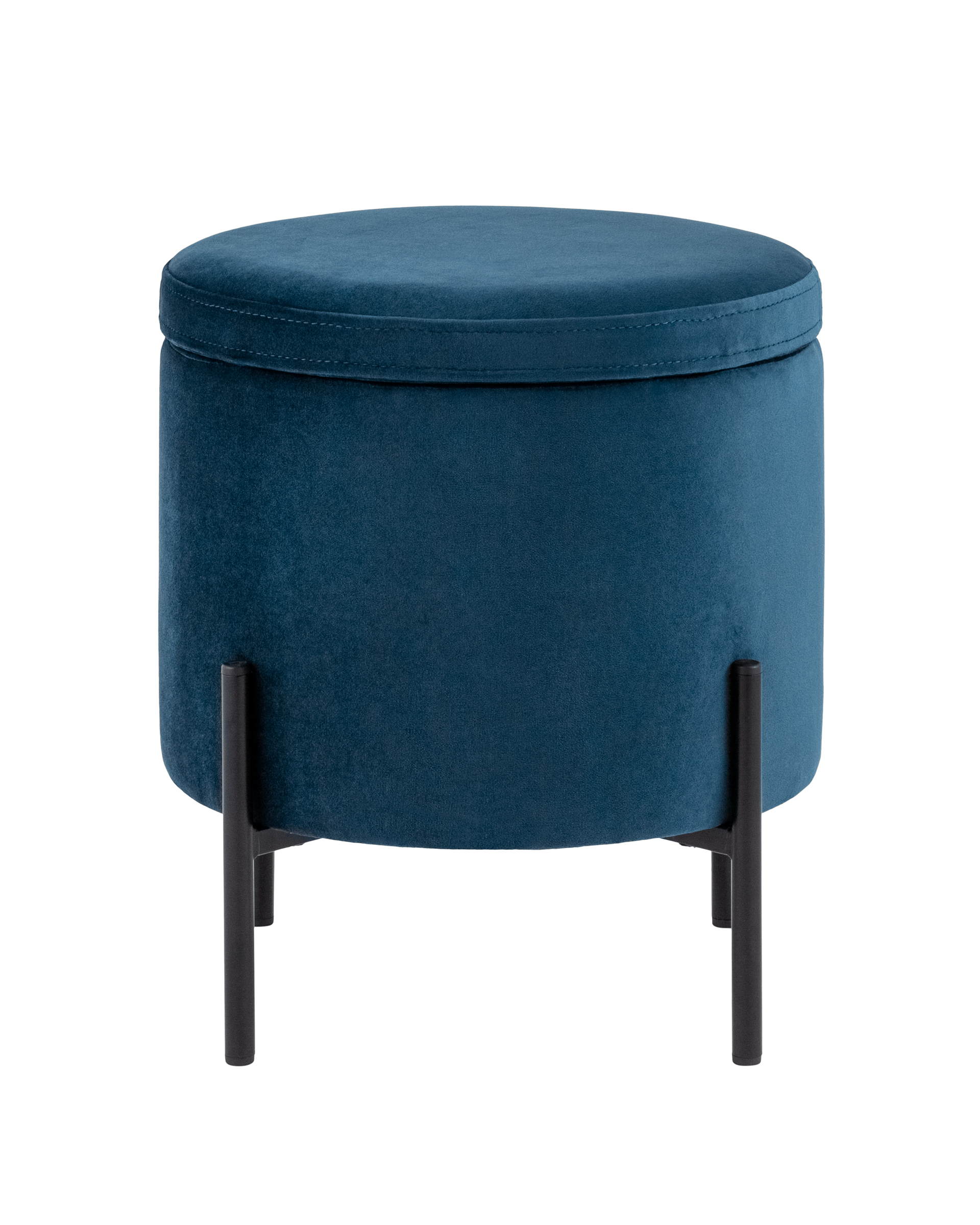 Пуф Грейс с ящиком велюр синий Stool Group