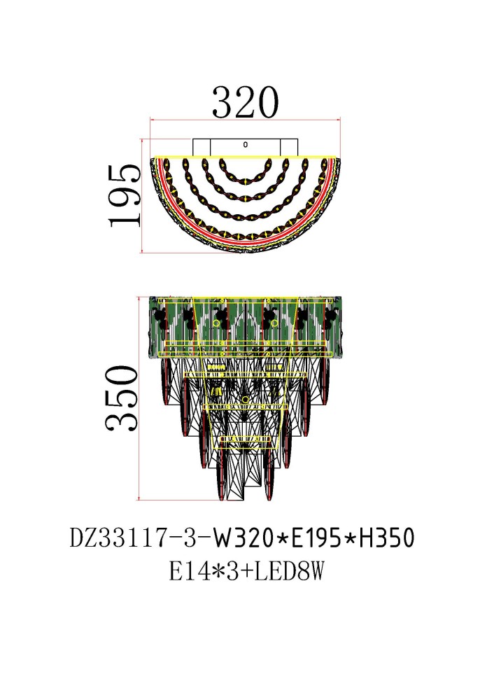 Бра Fluorite FL1088-3W