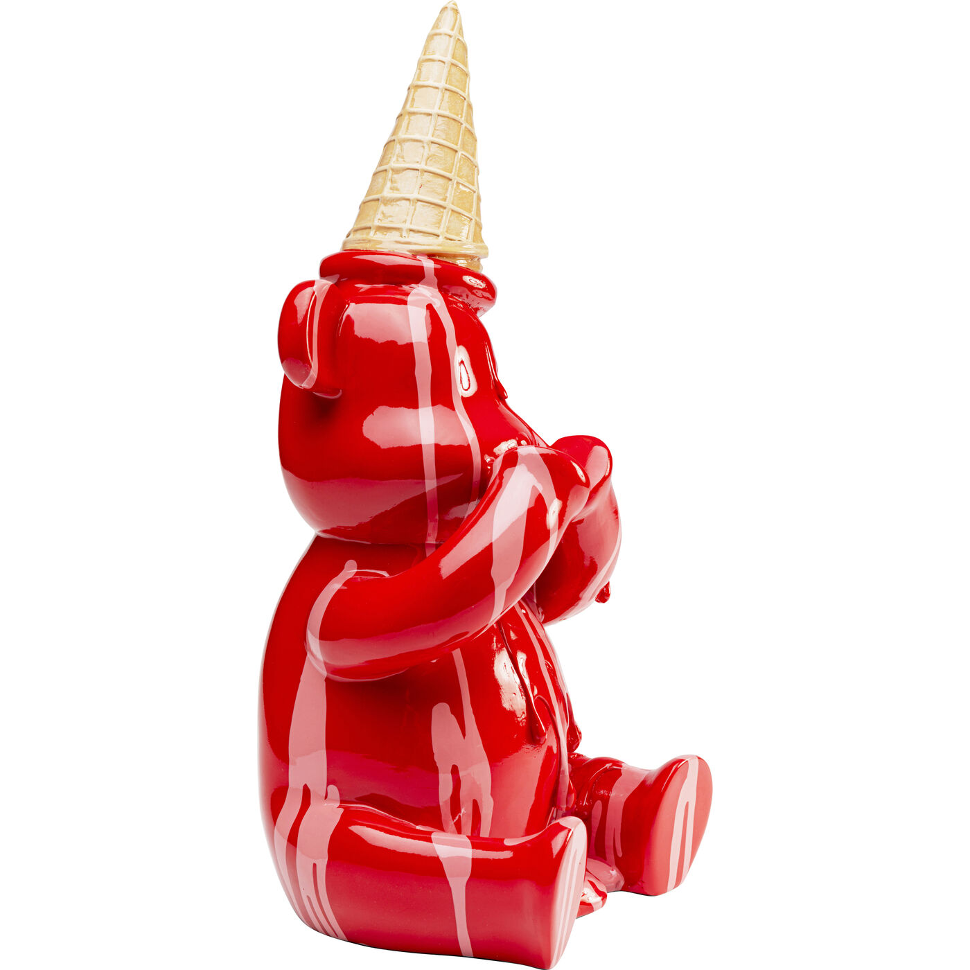 Фигура декоративная Sitting Gelato Bear Red 37cm KARE 58003