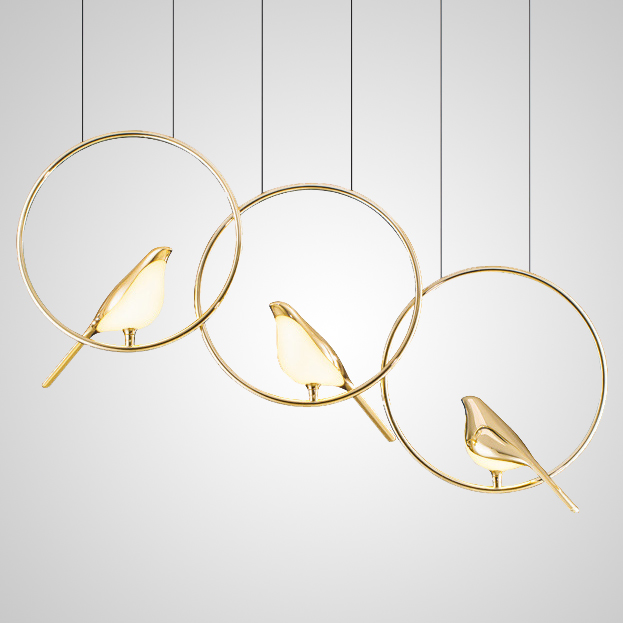 Подвесной светильник NOMI 3 gold black 3000К by ImperiumLoft