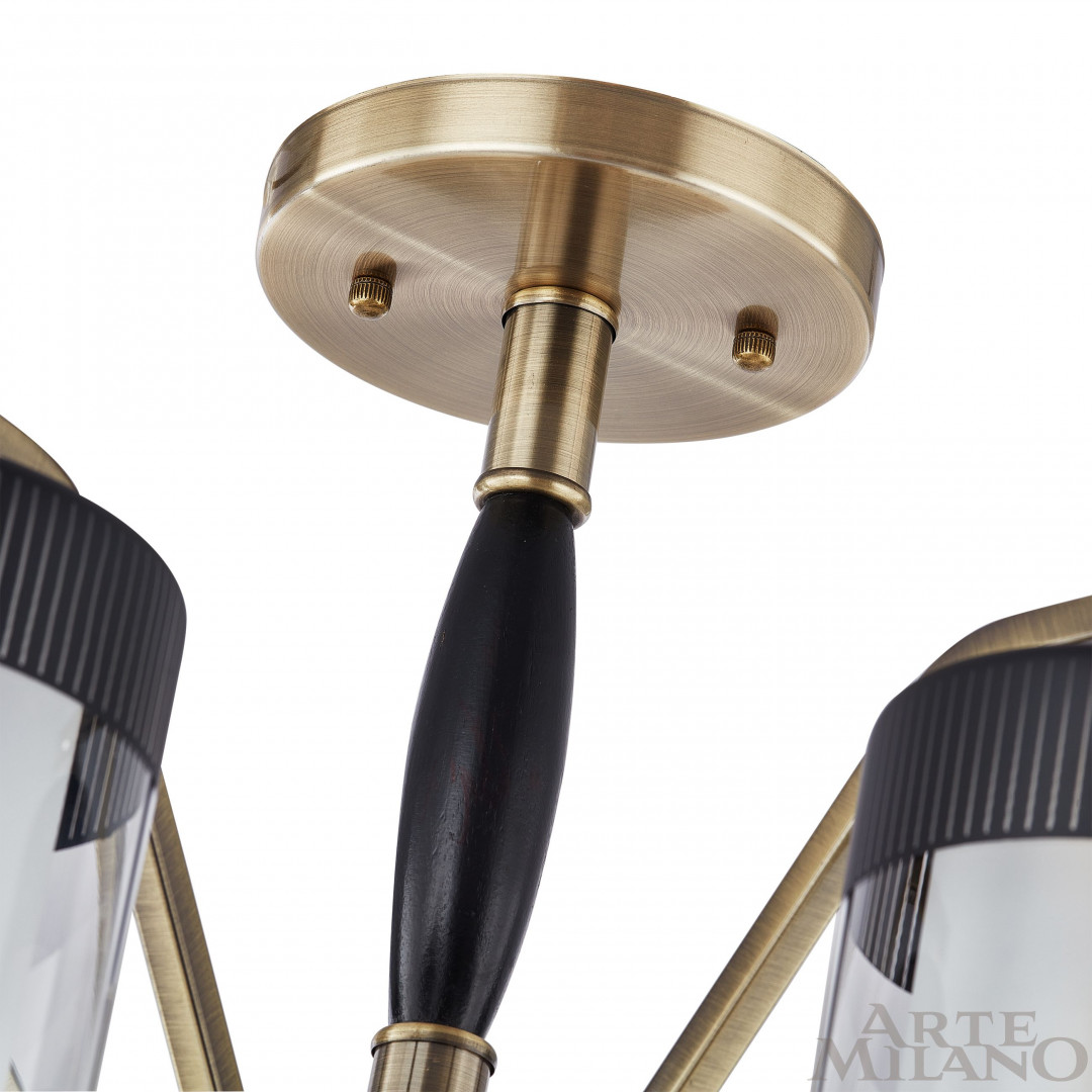 Люстра потолочная с плафонами 332646/5 AB+BK Arte Milano