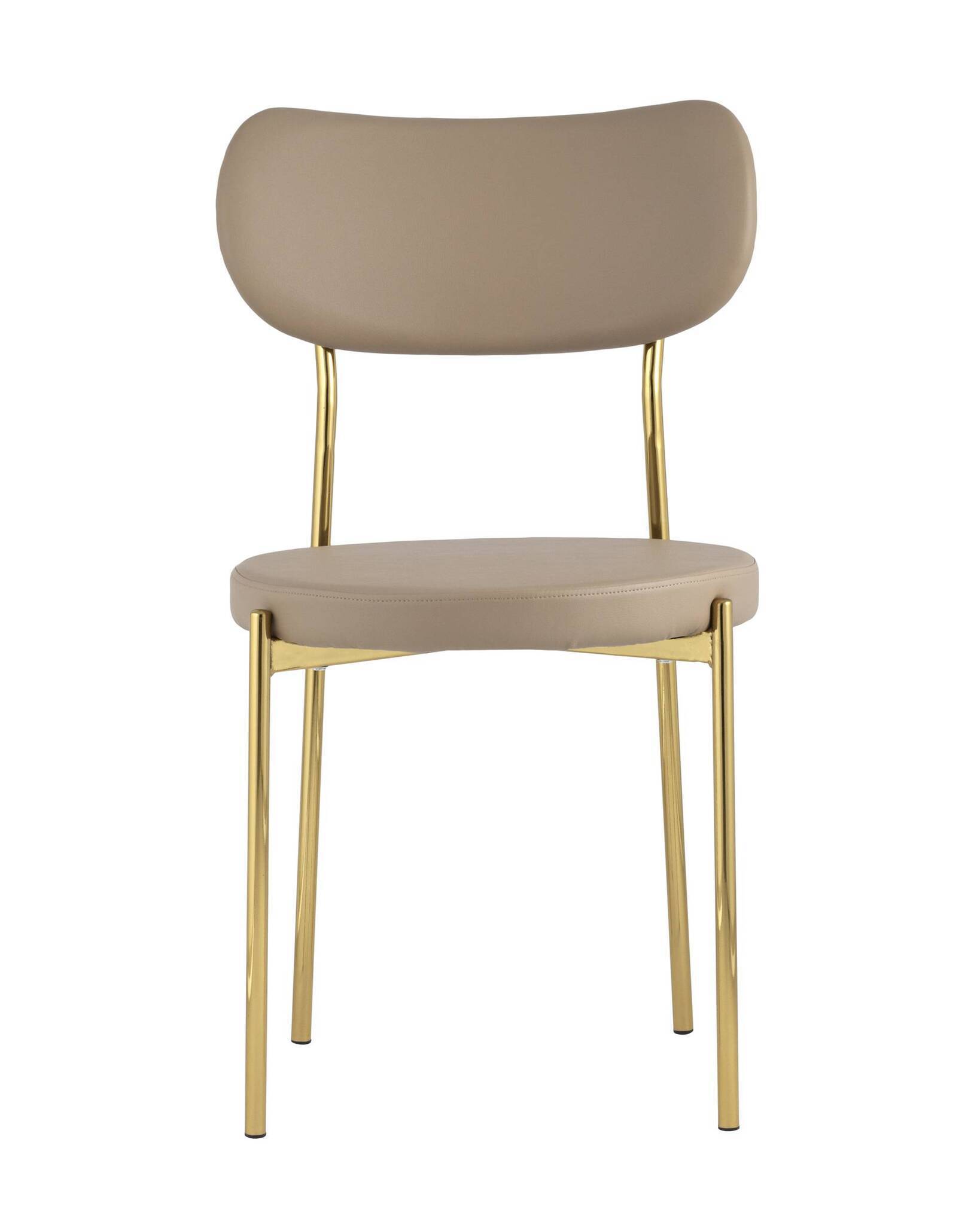 Стул Барбара экокожа бежевая золотые ножки Stool Group