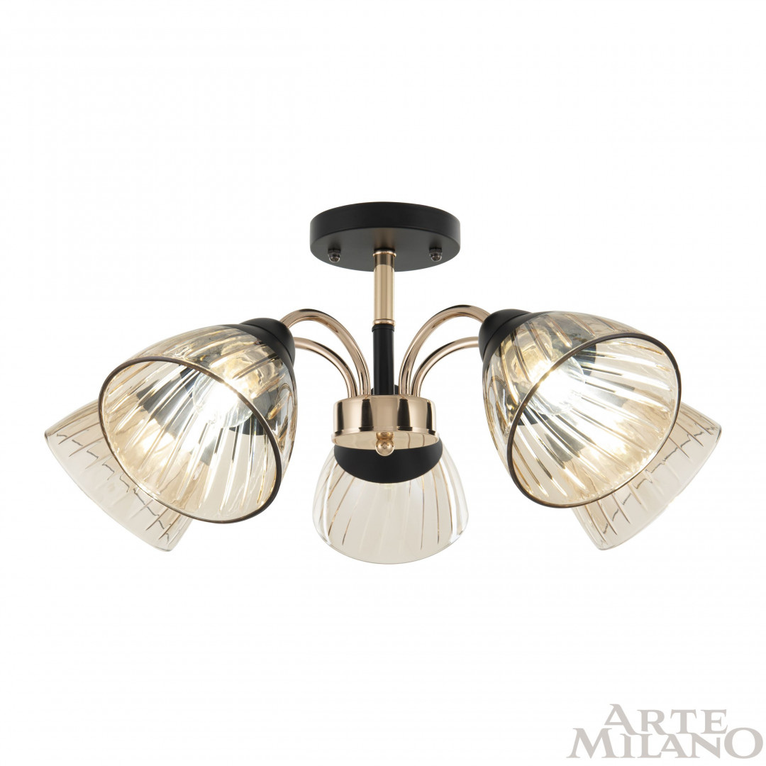 Люстра с плафонами 320119/5 FG+BK Arte Milano