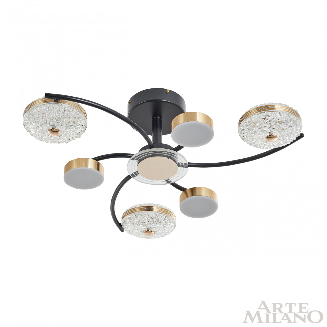 Люстра светодиодная 279169/3+3 BK/GD Arte Milano