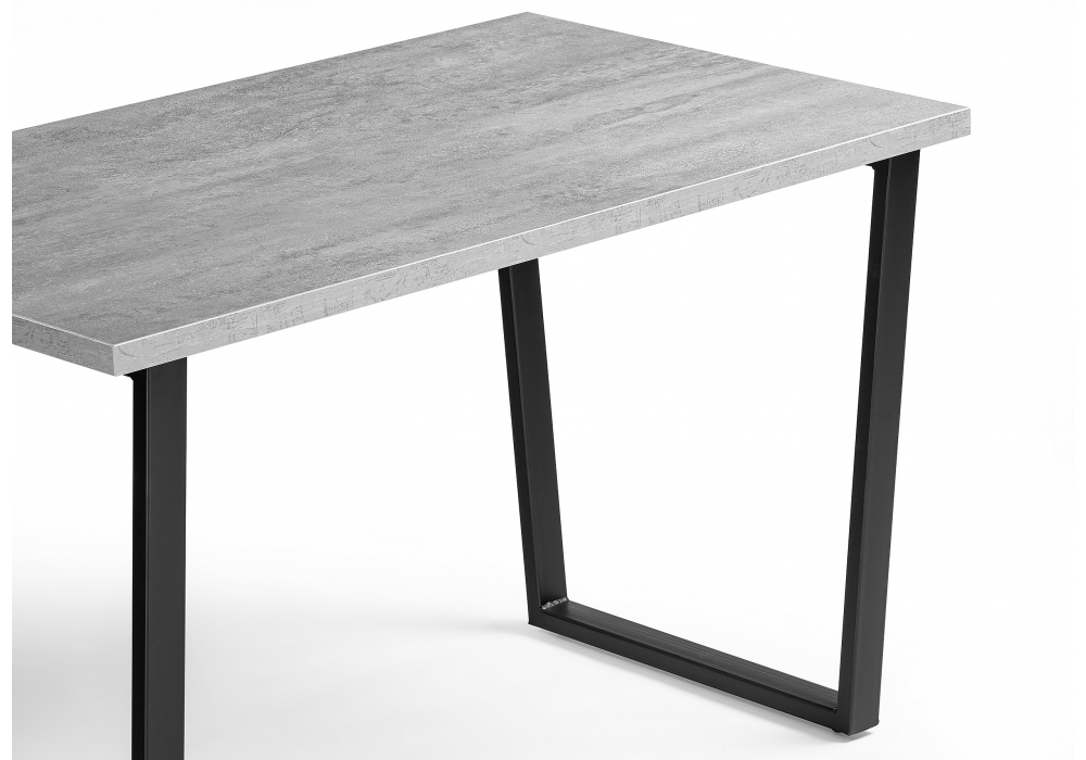 Стол деревянный Woodville Лота Лофт 140 25 мм черный матовый / бетон 489613