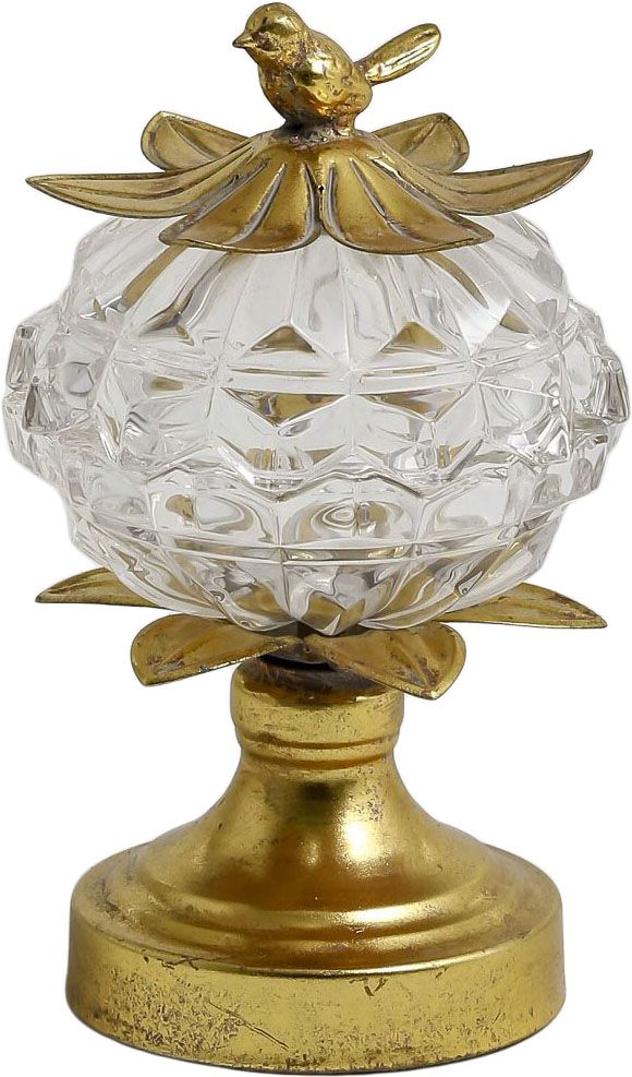 Декор Вазочка с птичкой Glasar 57-046