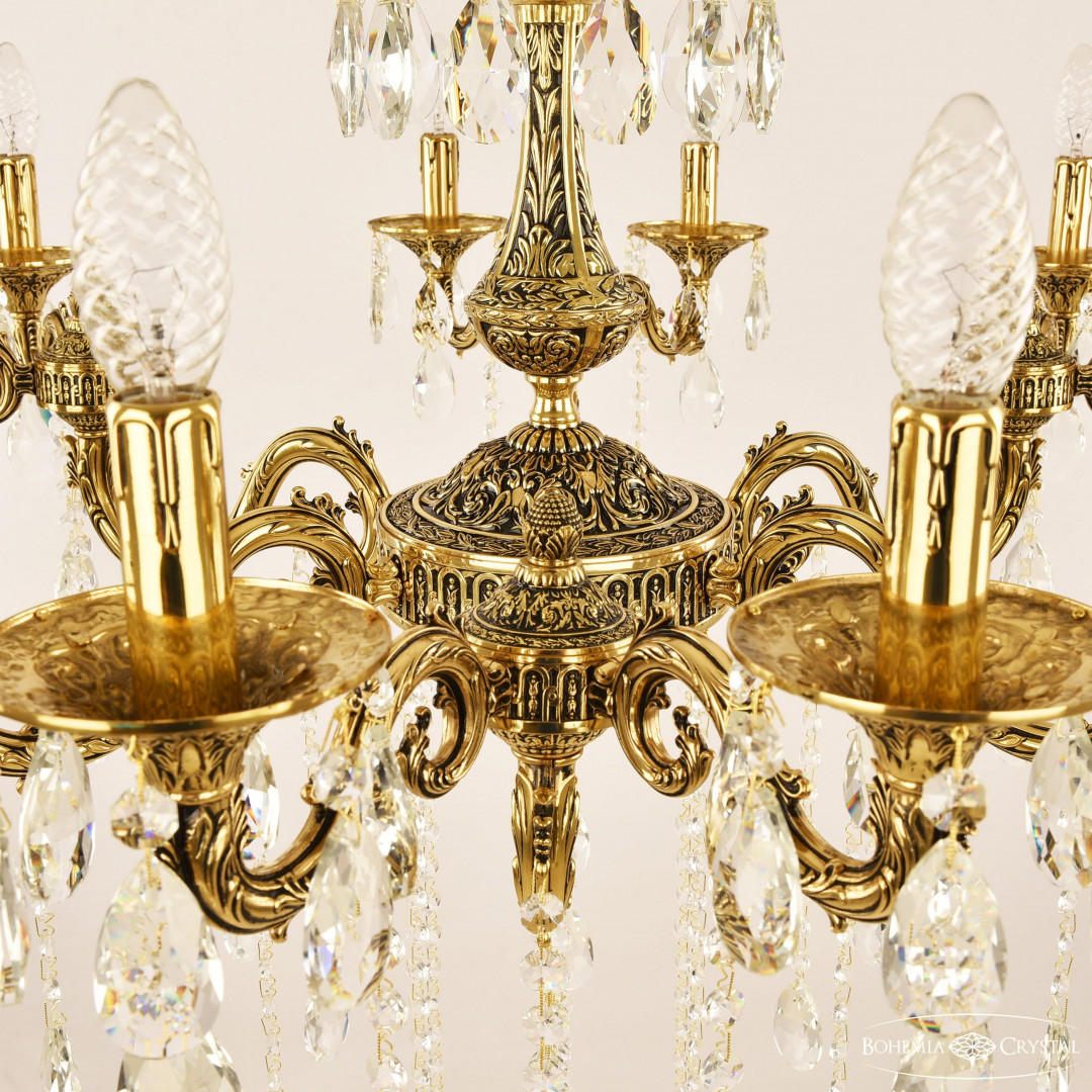 Люстра бронзовая с хрусталём 71104/12/350 B GB