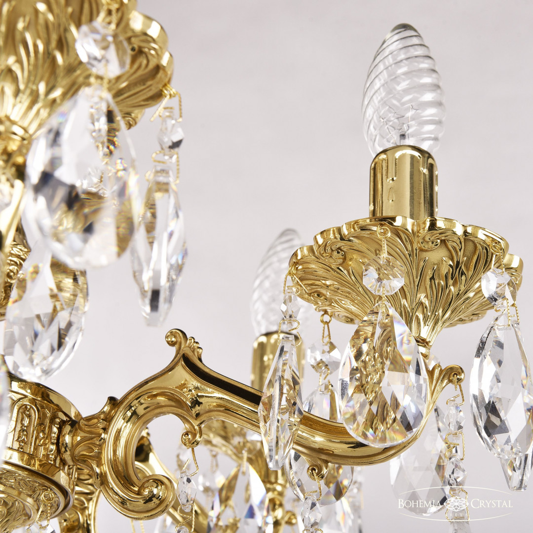 Люстра бронзовая с хрусталём 72102/6/125 B G