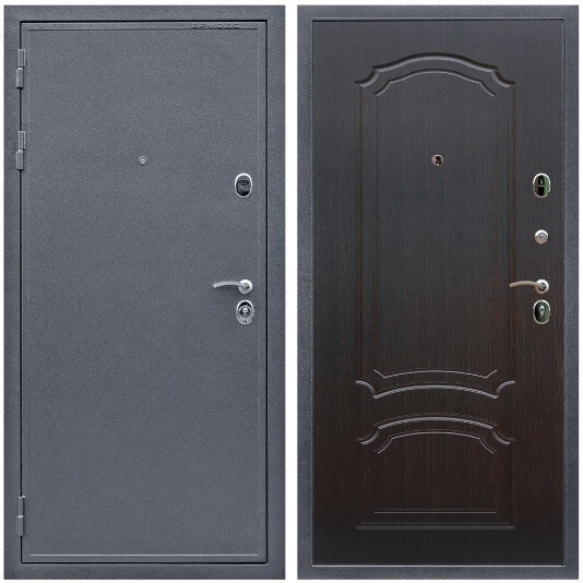 Дверь входная Graf Престиж Антик серебро / МДФ 6 мм ФЛ-140 Венге