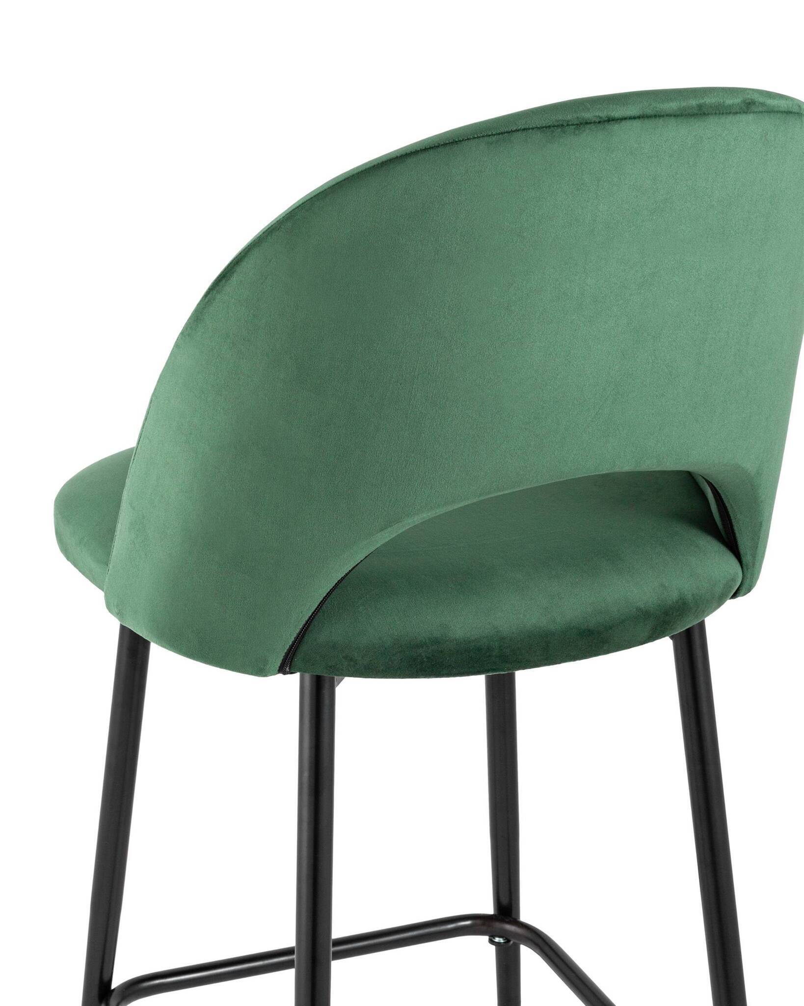 Стул полубарный Меган велюр зеленый Stool Group