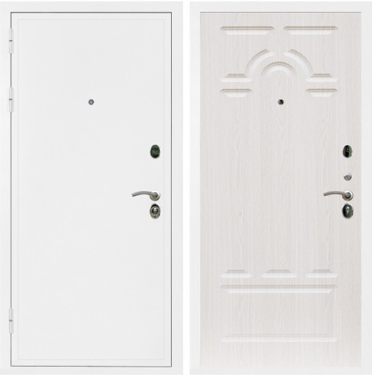 Дверь входная Graf Престиж Белая шагрень / МДФ 6 мм ФЛ-58 Дуб беленый