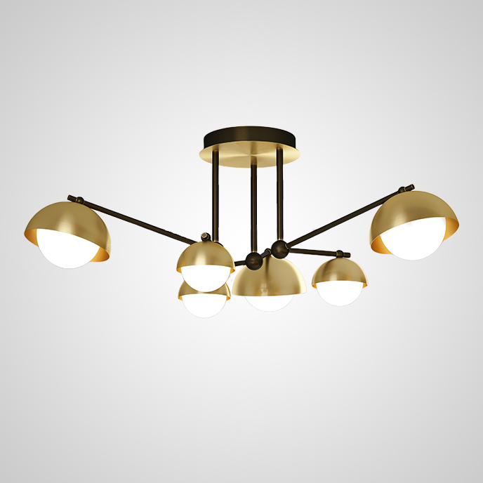 Потолочная люстра FABIANA L6 Brass Black by ImperiumLoft