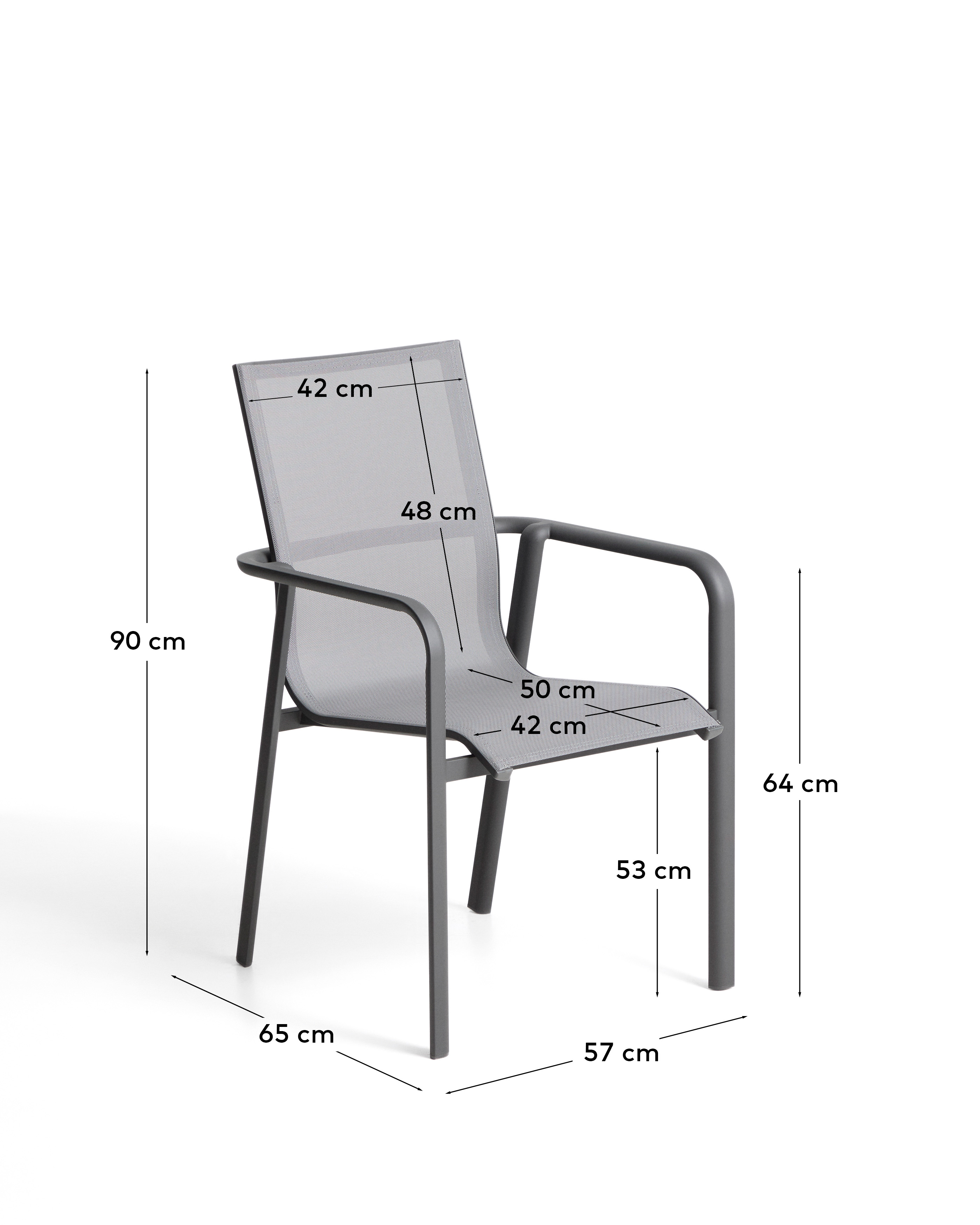 Уличный стул Canea из графитового алюминия La Forma 482586