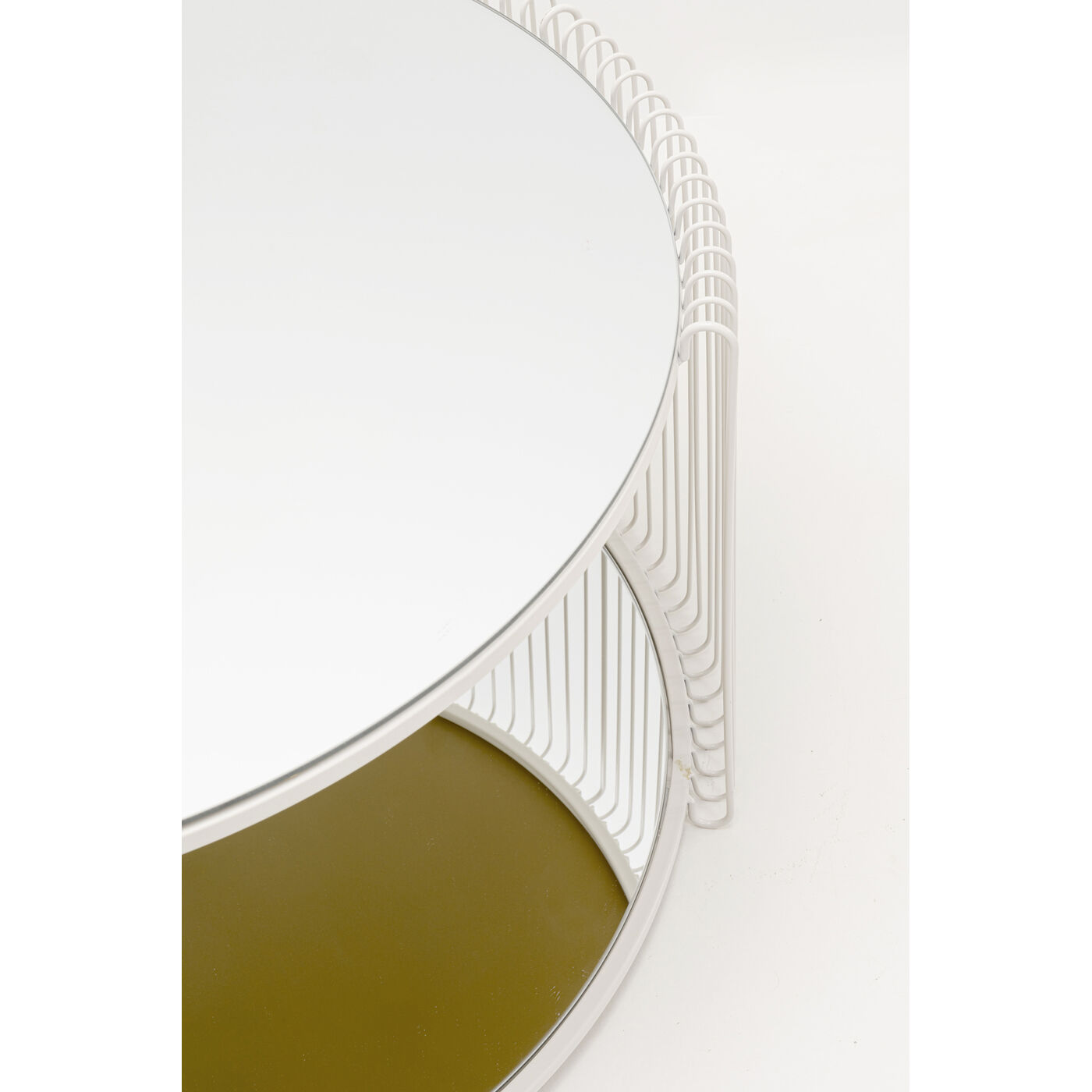 Стол кофейный Wire Double Cream Ø80cm KARE 70338