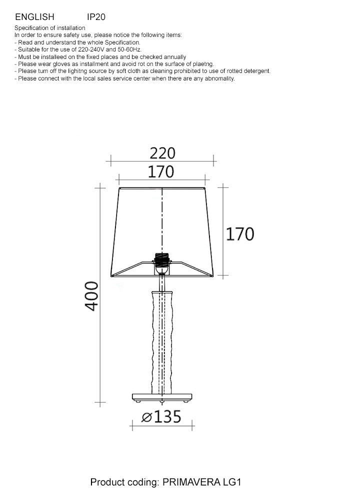 Настольная лампа Crystal Lux PRIMAVERA LG1 GOLD