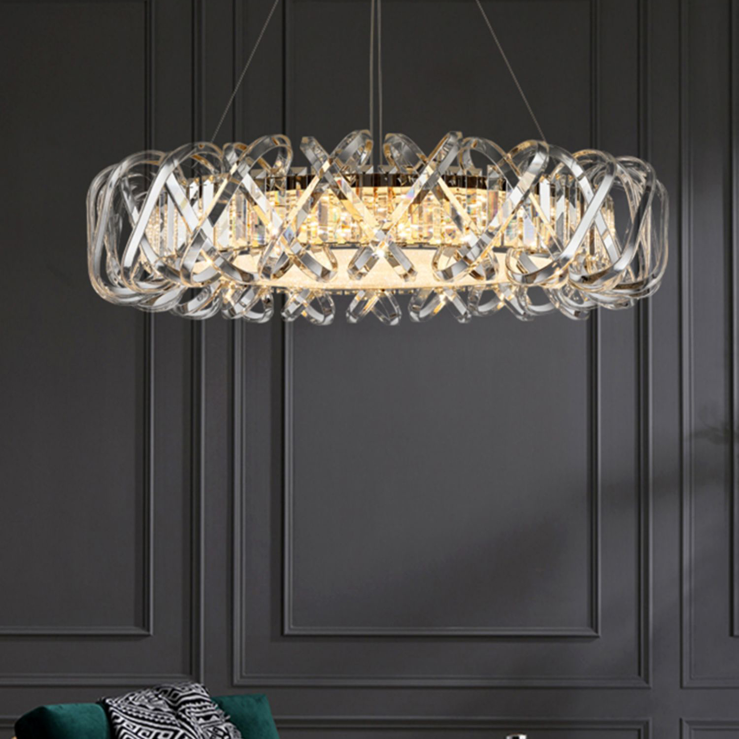 Подвесная люстра KARLENA D80 Grey by ImperiumLoft