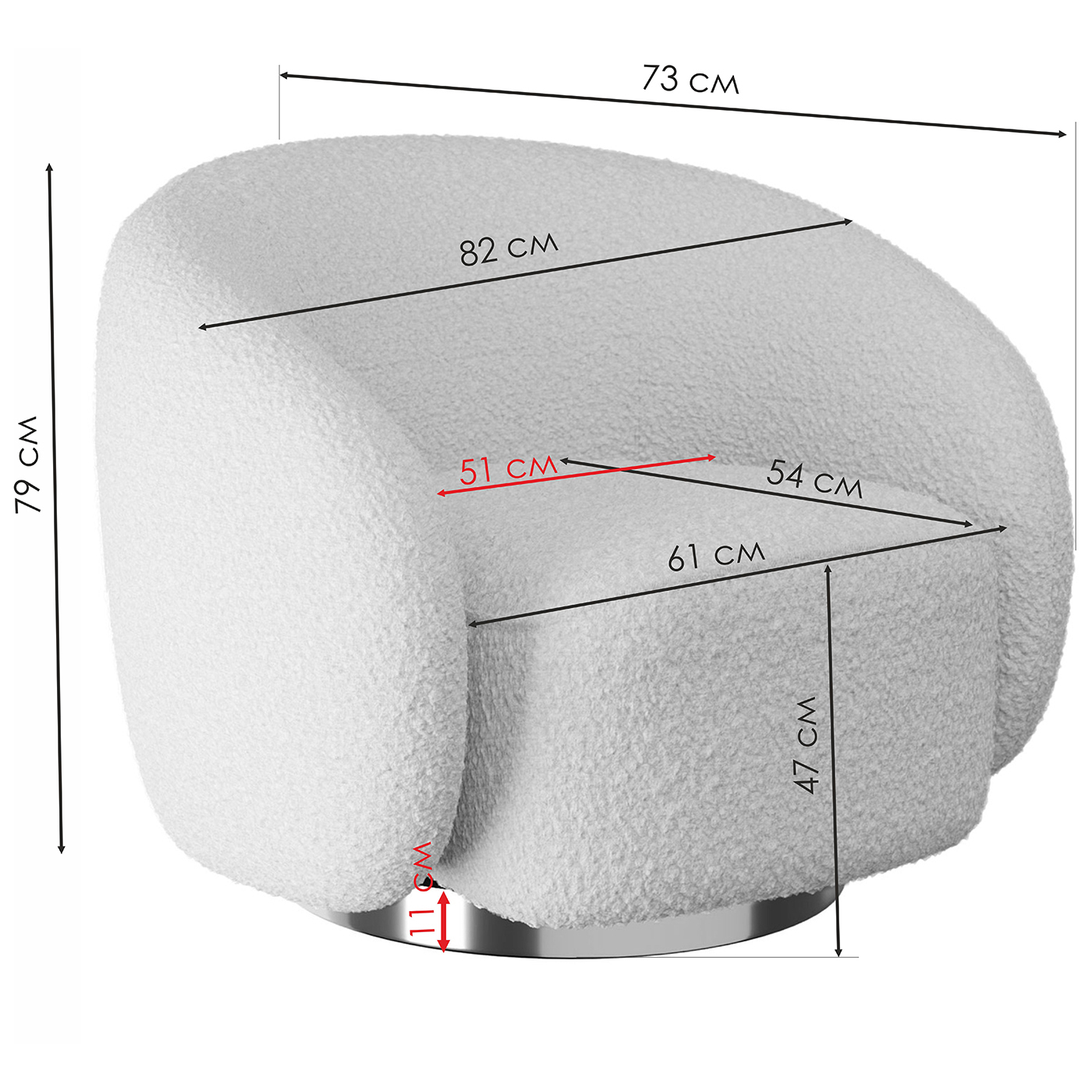 Кресло вращающееся KARE Dali K00476